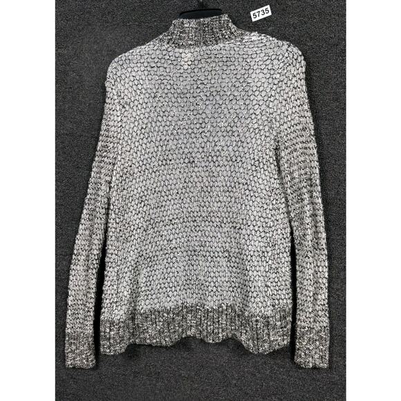 Chico’s Open Front Textured Overlay Jacket Womens 0 US 4 Gray Multi Long Sleeve - Picture 2 of 7